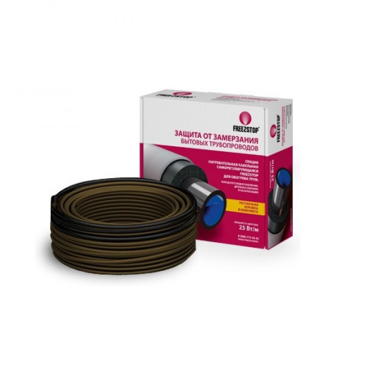 Греющий кабель Freezstop-25-1 на трубу —