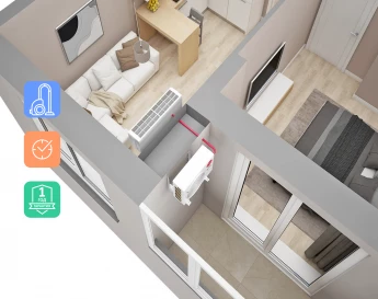 Установка кондиционера напрямую через стену