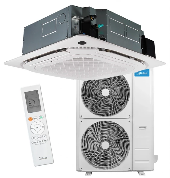 Кассетный инверторный кондиционер Midea MCD1-48HRFNX(GA)-B/MOE30U-48HFN8-R(GA)/T-MBQ4-04AWD