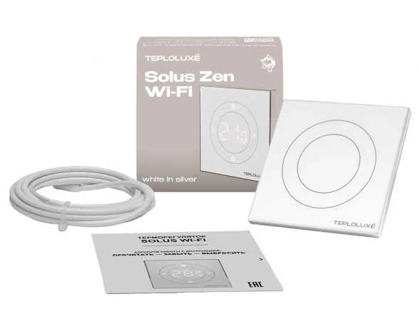 Терморегулятор Теплолюкс Solus Zen Wi-Fi белый/серебро