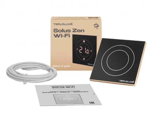 Терморегулятор Теплолюкс Solus Zen Wi-Fi черный/золото